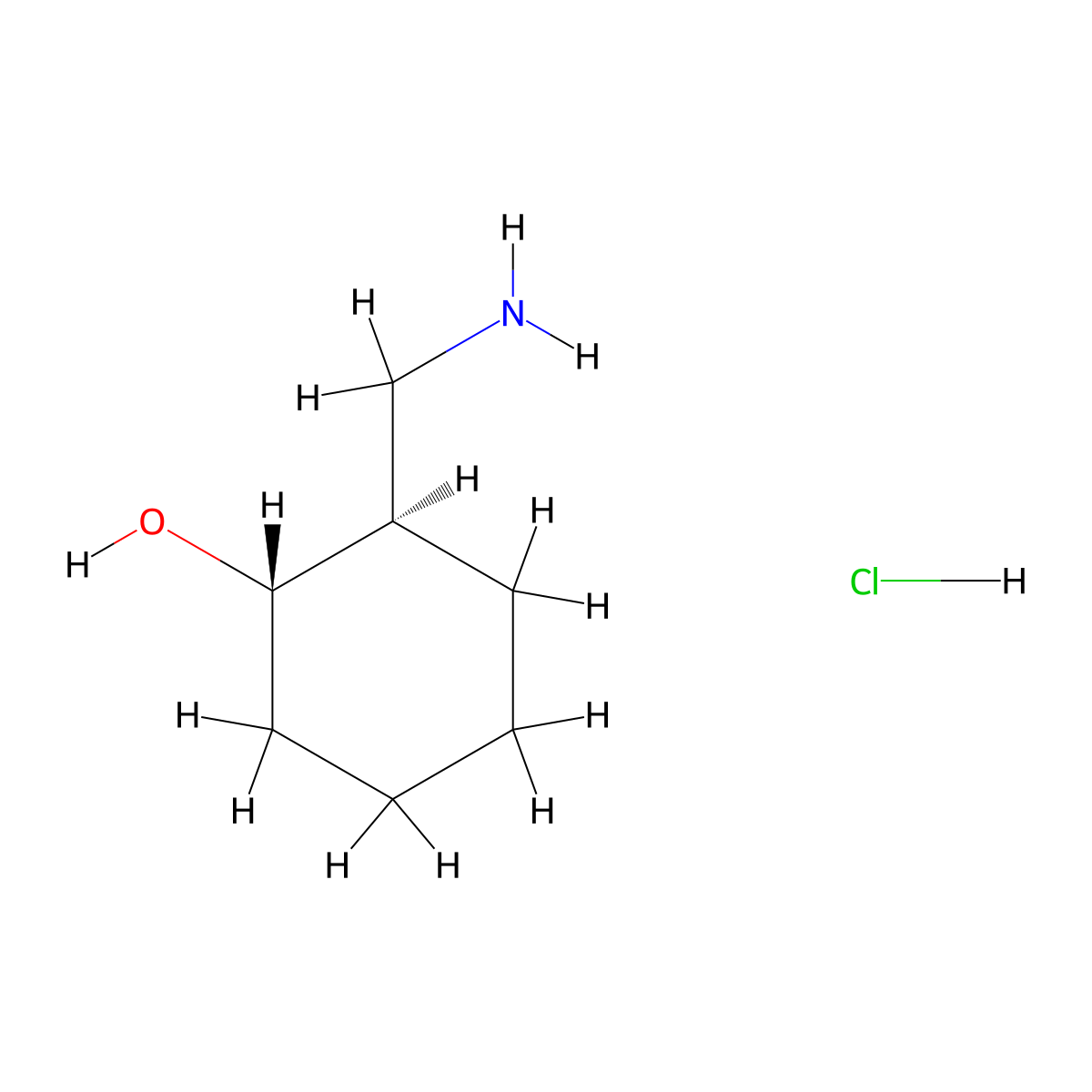 (1S,2R)-2-(Aminomethyl)cyclohexan-1-OL hydrochloride molecular structure, CAS 1909293-69-1