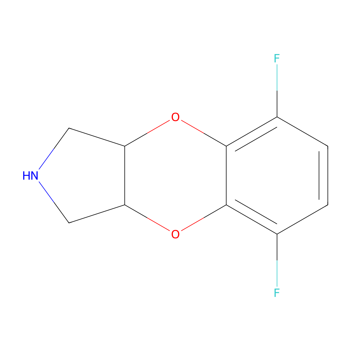 (3R,7S)-10,13-Difluoro-2,8-dioxa-5-azatricyclo[7.4.0.0,3,7]trideca-1(9),10,12-triene molecular structure, CAS 1909293-70-4