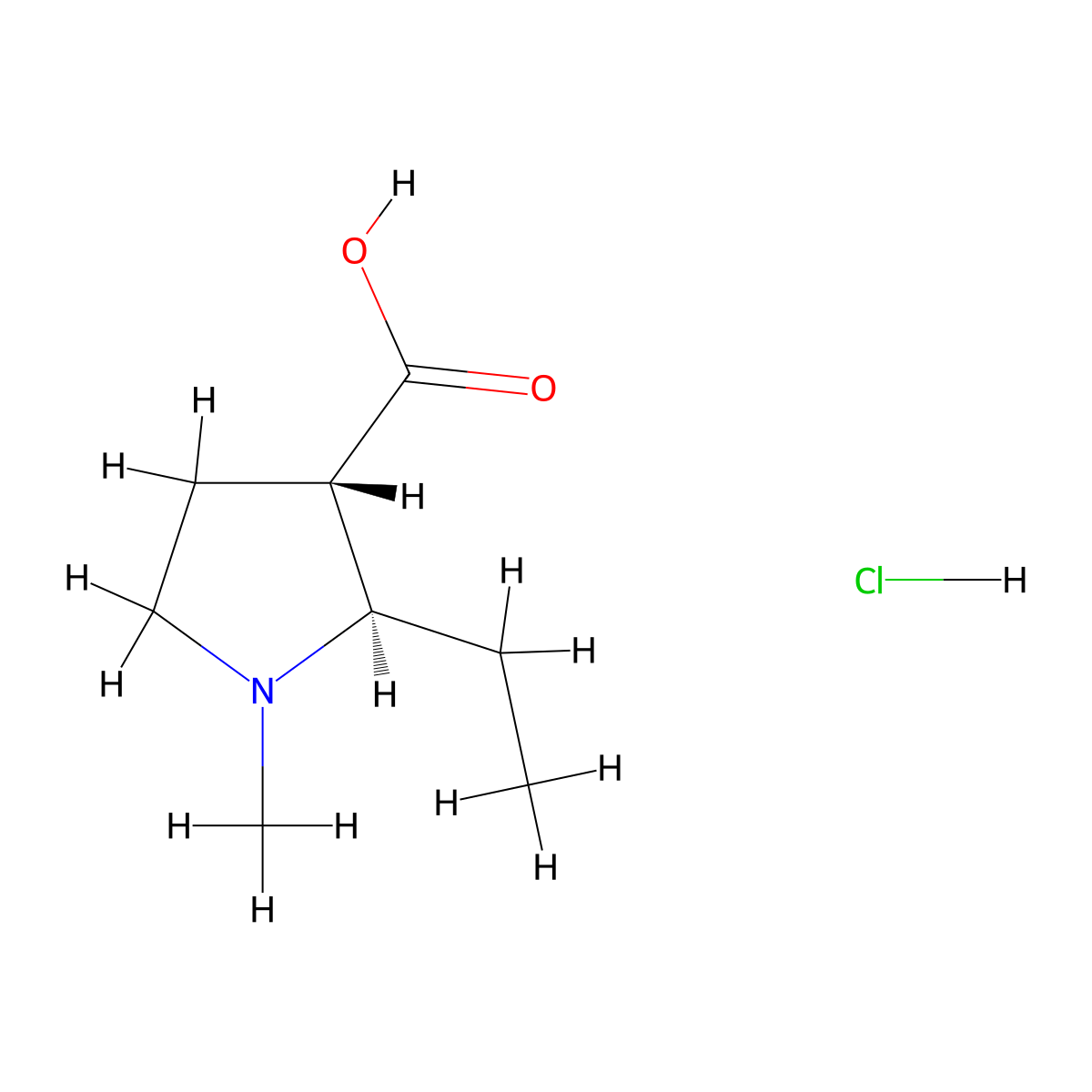 rac-(2R,3S)-2-ethyl-1-methylpyrrolidine-3-carboxylic acid hydrochloride molecular structure, CAS 1909293-89-5
