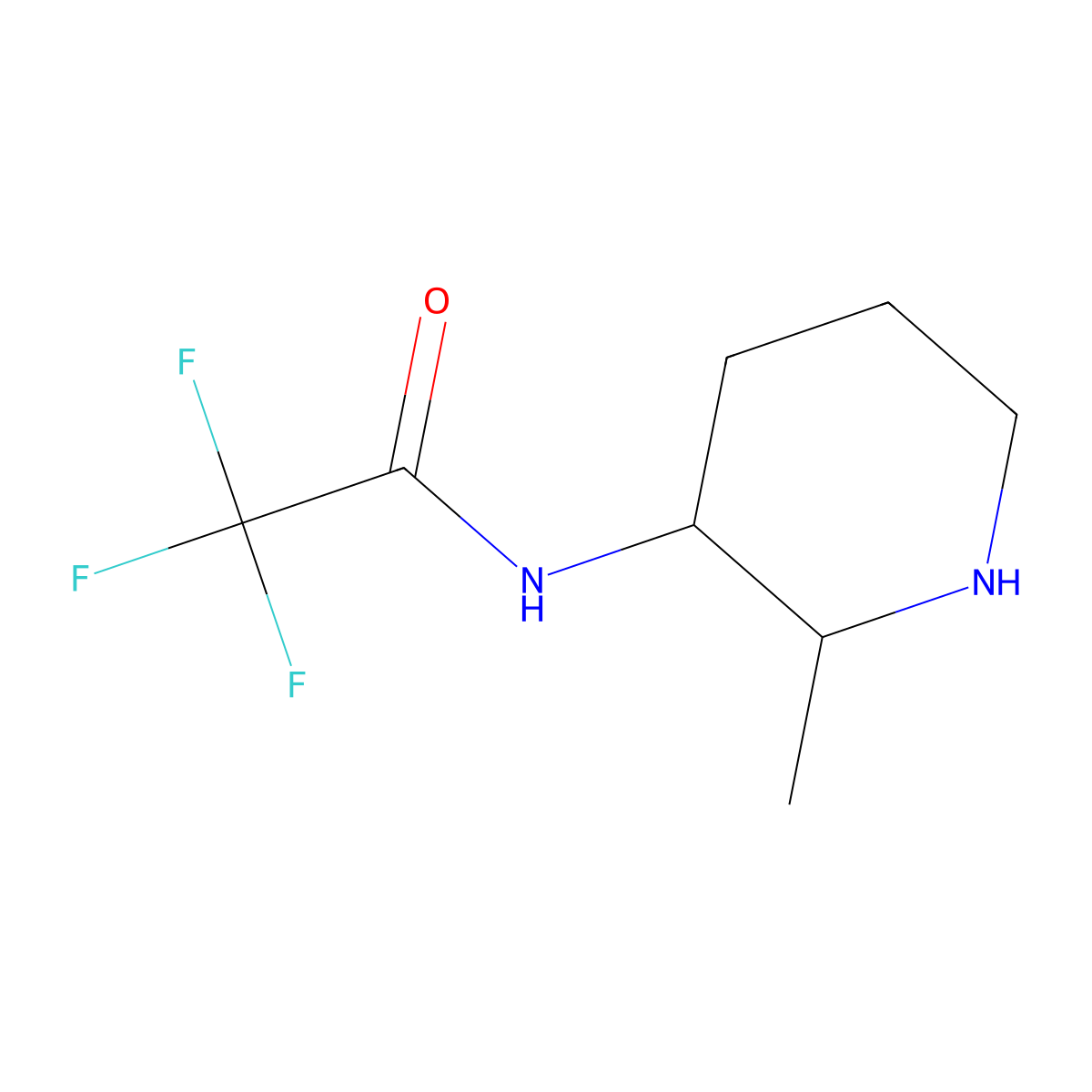 rac-2,2,2-trifluoro-N-[(2R,3R)-2-methylpiperidin-3-yl]acetamide, cis molecular structure, CAS 1909293-95-3
