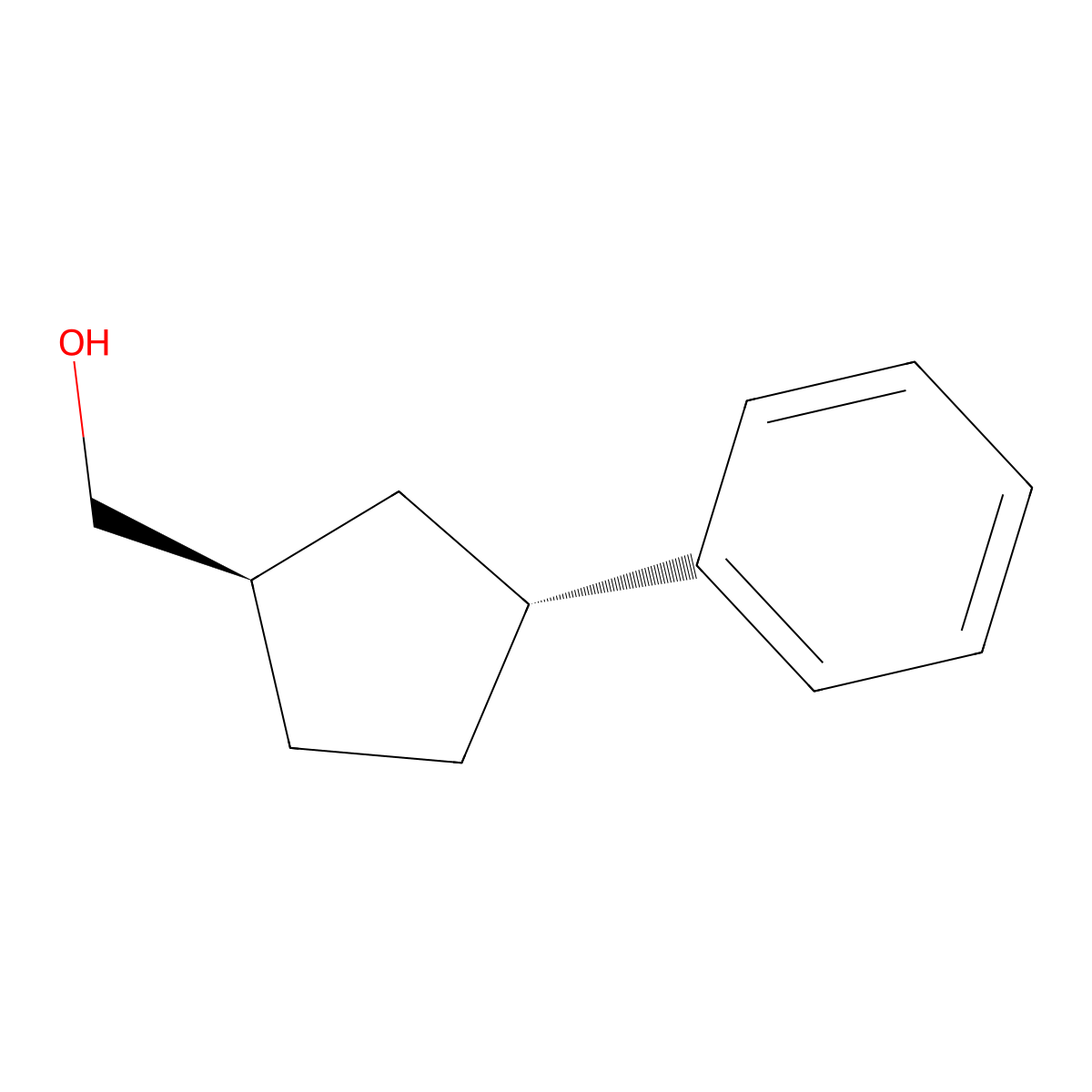 Cyclopentanemethanol,3-phenyl-,trans- molecular structure, CAS 1909294-14-9