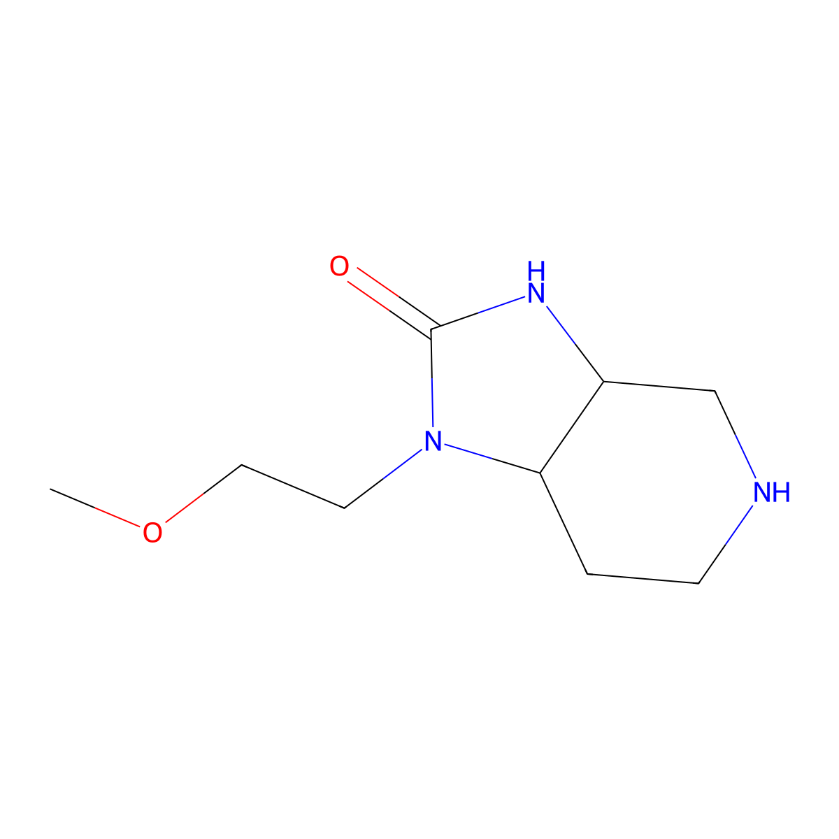 rac-(3aR,7aS)-1-(2-methoxyethyl)-octahydro-1H-imidazolidino[4,5-c]pyridin-2-one molecular structure, CAS 1909294-19-4