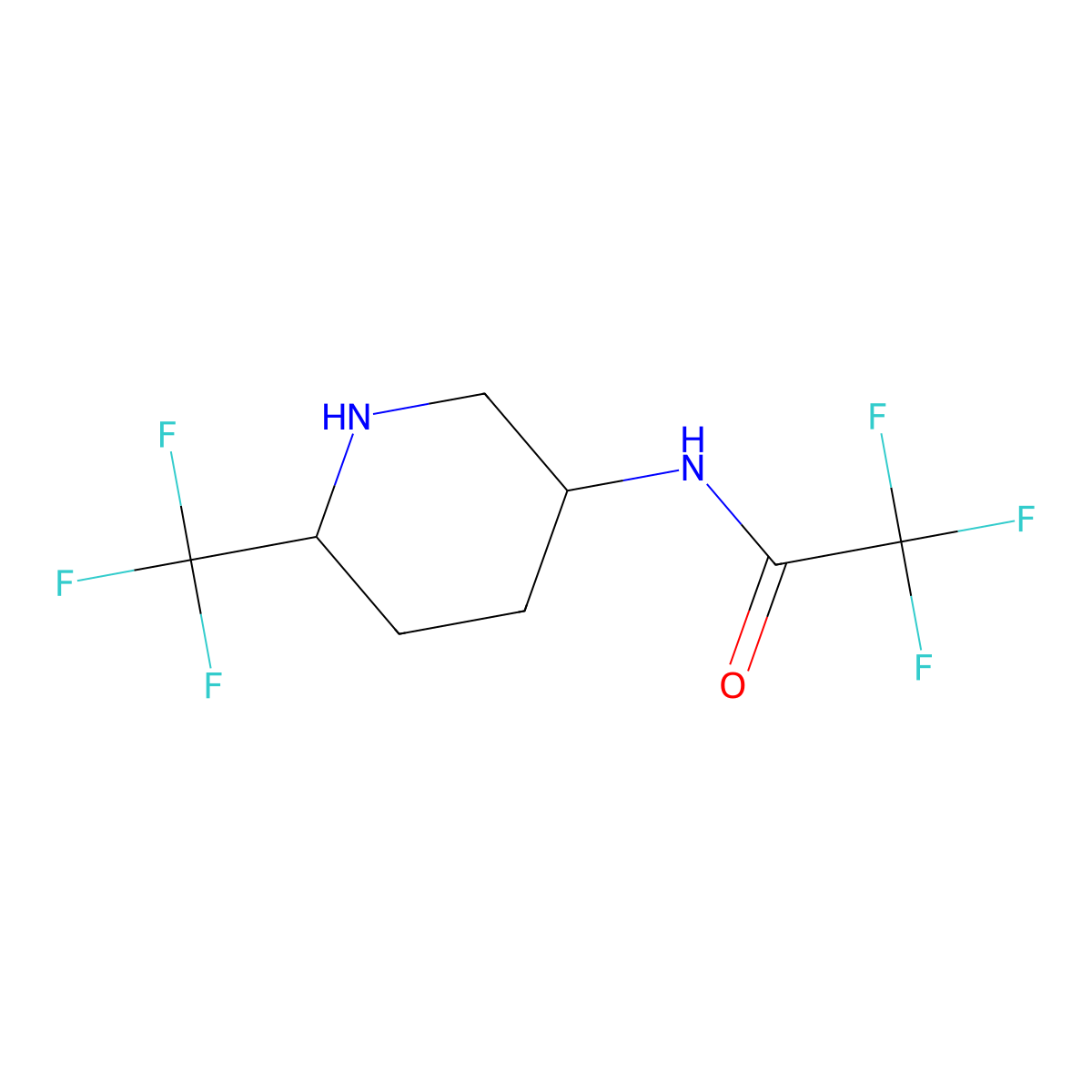 2,2,2-Trifluoro-N-((3S,6S)-6-(trifluoromethyl)piperidin-3-yl)acetamide molecular structure, CAS 1909294-33-2