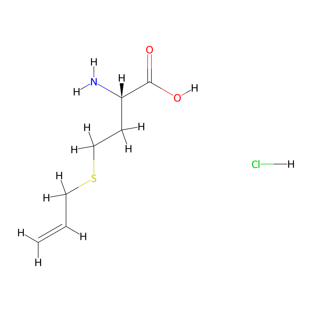 (2S)-2-Amino-4-(prop-2-en-1-ylsulfanyl)butanoic acid hydrochloride molecular structure, CAS 1909294-45-6