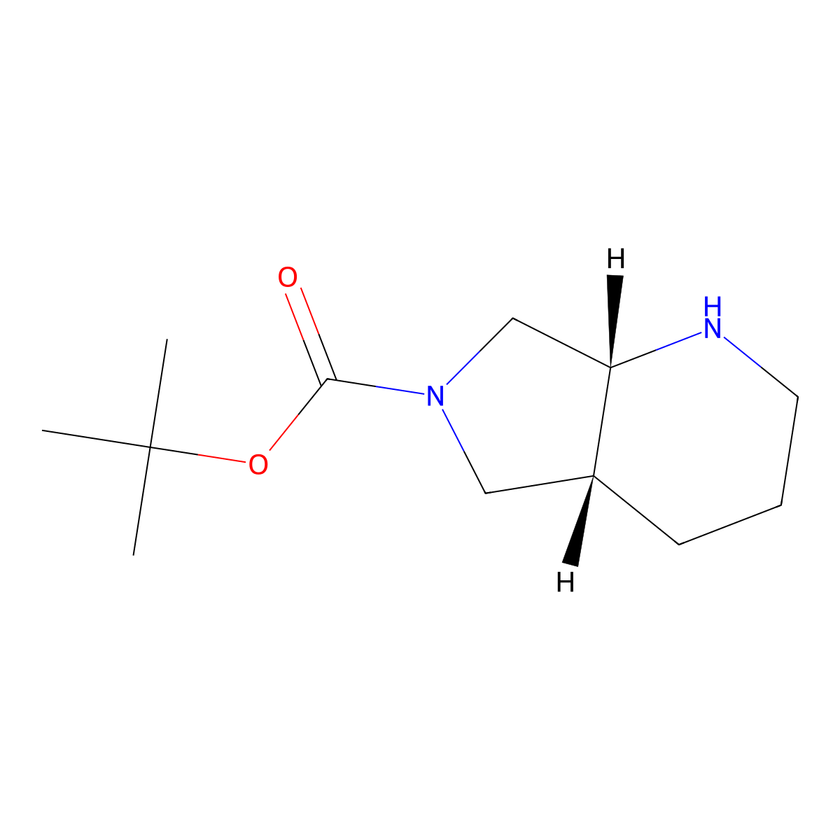 rel-(4aR,7aR)-tert-Butyl hexahydro-1H-pyrrolo[3,4-b]pyridine-6(2H)-carboxylate molecular structure, CAS 1909294-62-7