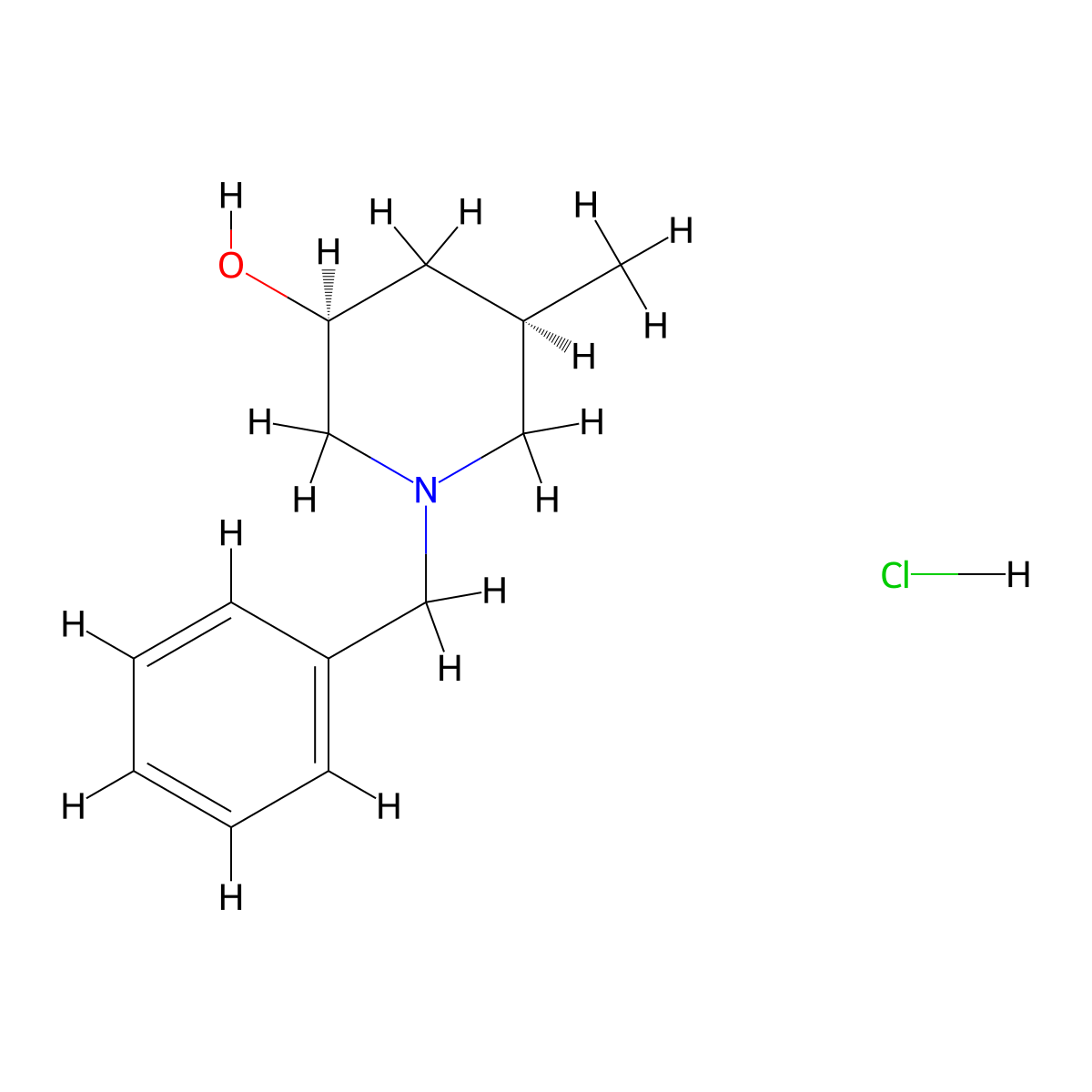 rac-(3R,5S)-1-benzyl-5-methylpiperidin-3-ol hydrochloride molecular structure, CAS 1909294-95-6