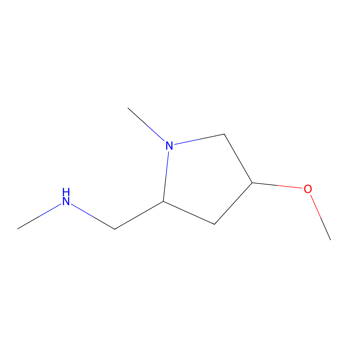 {[(2S,4S)-4-methoxy-1-methylpyrrolidin-2-yl]methyl}(methyl)amine molecular structure, CAS 1909294-96-7