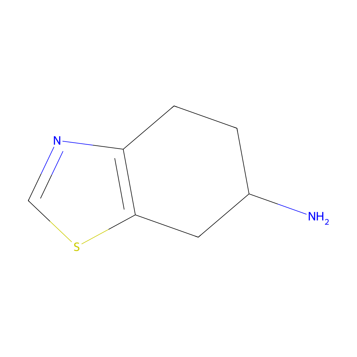 (6S)-4,5,6,7-Tetrahydro-1,3-benzothiazol-6-amine molecular structure, CAS 1909295-02-8