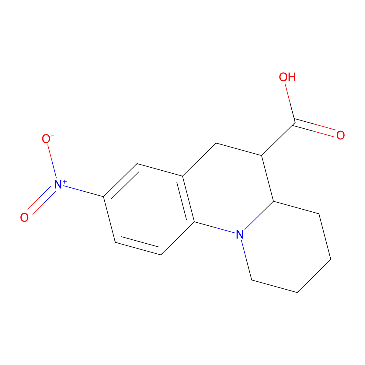 (4aS,5R)-8-nitro-2,3,4,4a,5,6-hexahydro-1H-benzo[c]quinolizine-5-carboxylic acid molecular structure, CAS 1909295-04-0