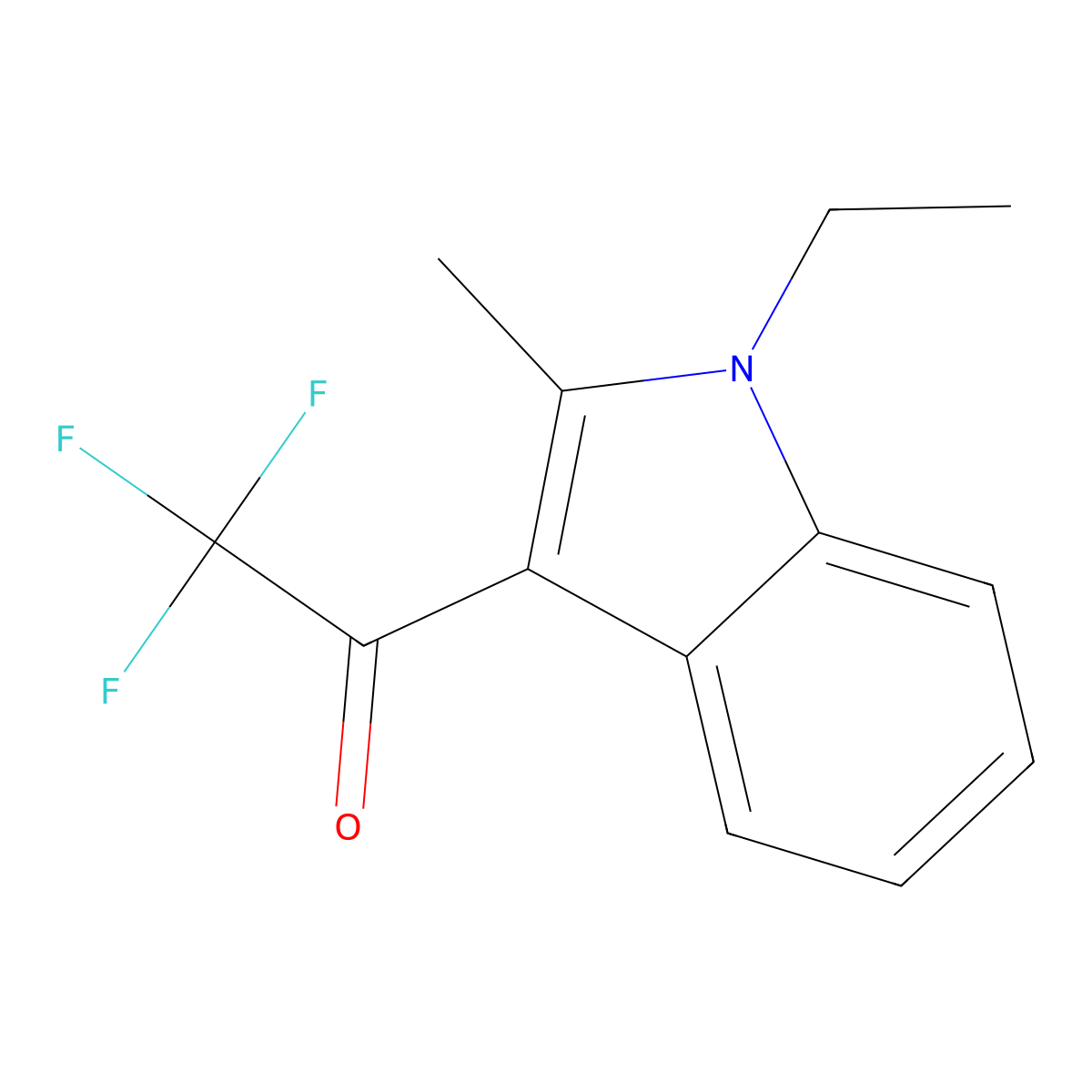 1-(1-Ethyl-2-methyl-1H-indol-3-yl)-2,2,2-trifluoroethan-1-one molecular structure, CAS 1909296-11-2