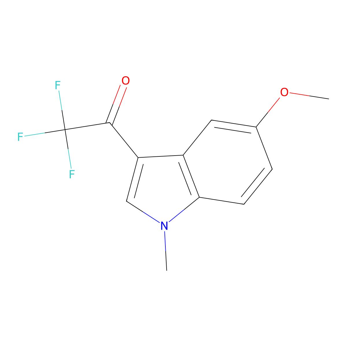 2,2,2-Trifluoro-1-(5-methoxy-1-methyl-1H-indol-3-yl)ethan-1-one molecular structure, CAS 1909296-13-4
