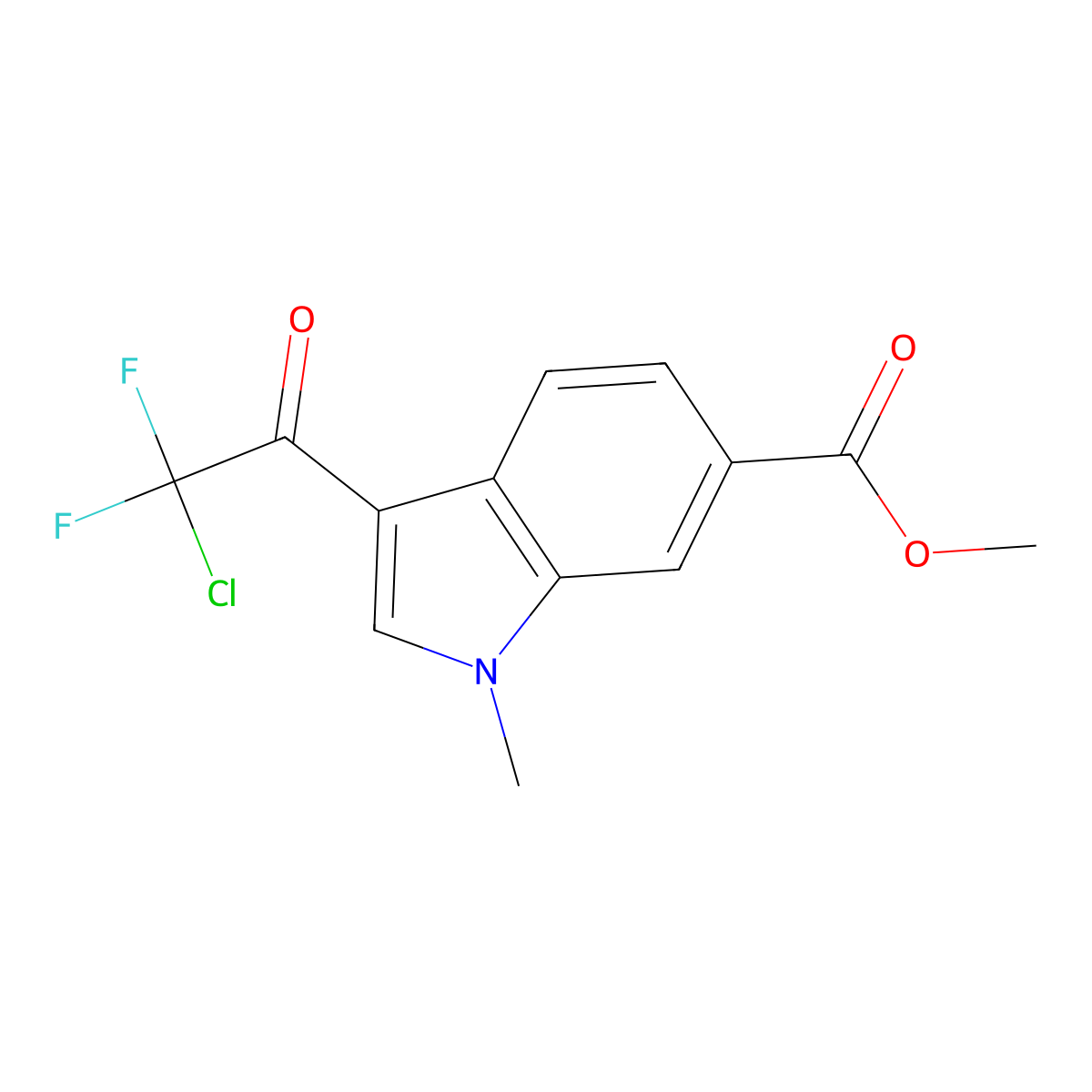 Methyl 3-(2-chloro-2,2-difluoroacetyl)-1-methyl-1H-indole-6-carboxylate molecular structure, CAS 1909296-19-0