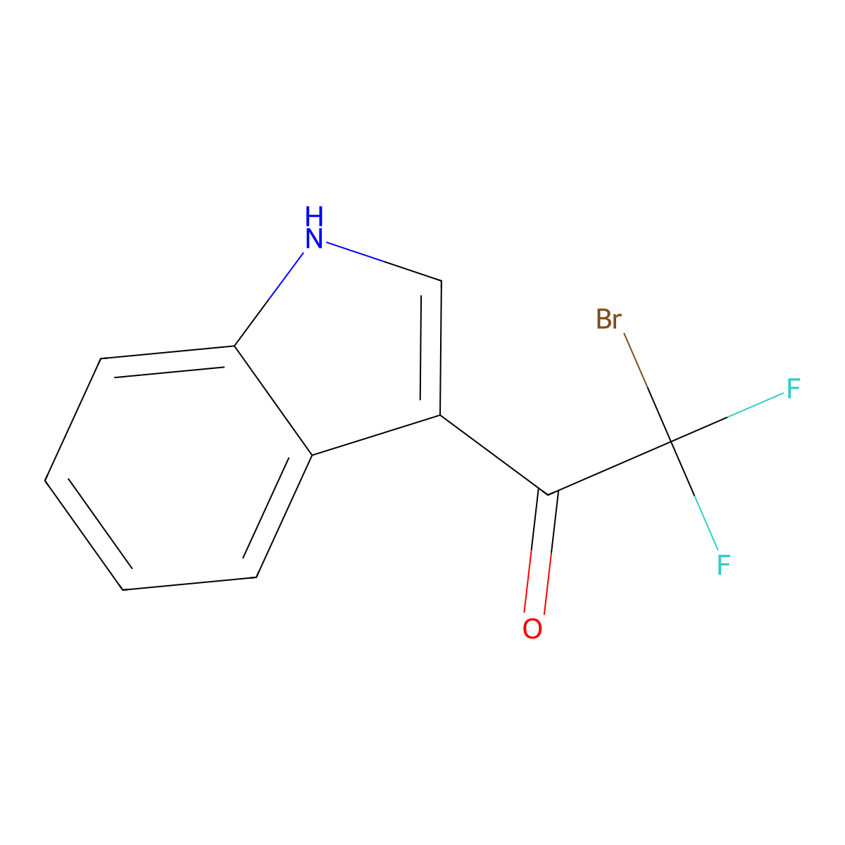 2-Bromo-2,2-difluoro-1-(1H-indol-3-YL)ethan-1-one molecular structure, CAS 1909296-30-5