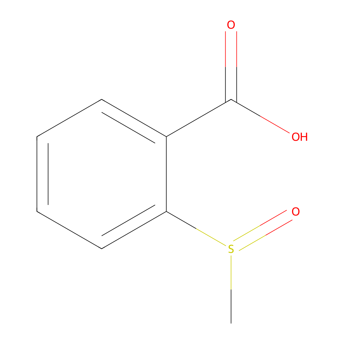 2-(Methylsulphinyl)benzoic acid molecular structure, CAS 19093-34-6