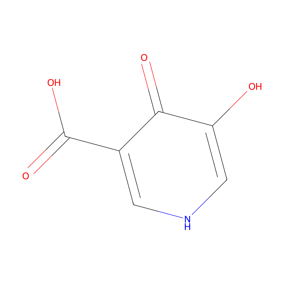 5-Hydroxy-4-oxo-1,4-dihydropyridine-3-carboxylic acid molecular structure, CAS 1909302-71-1