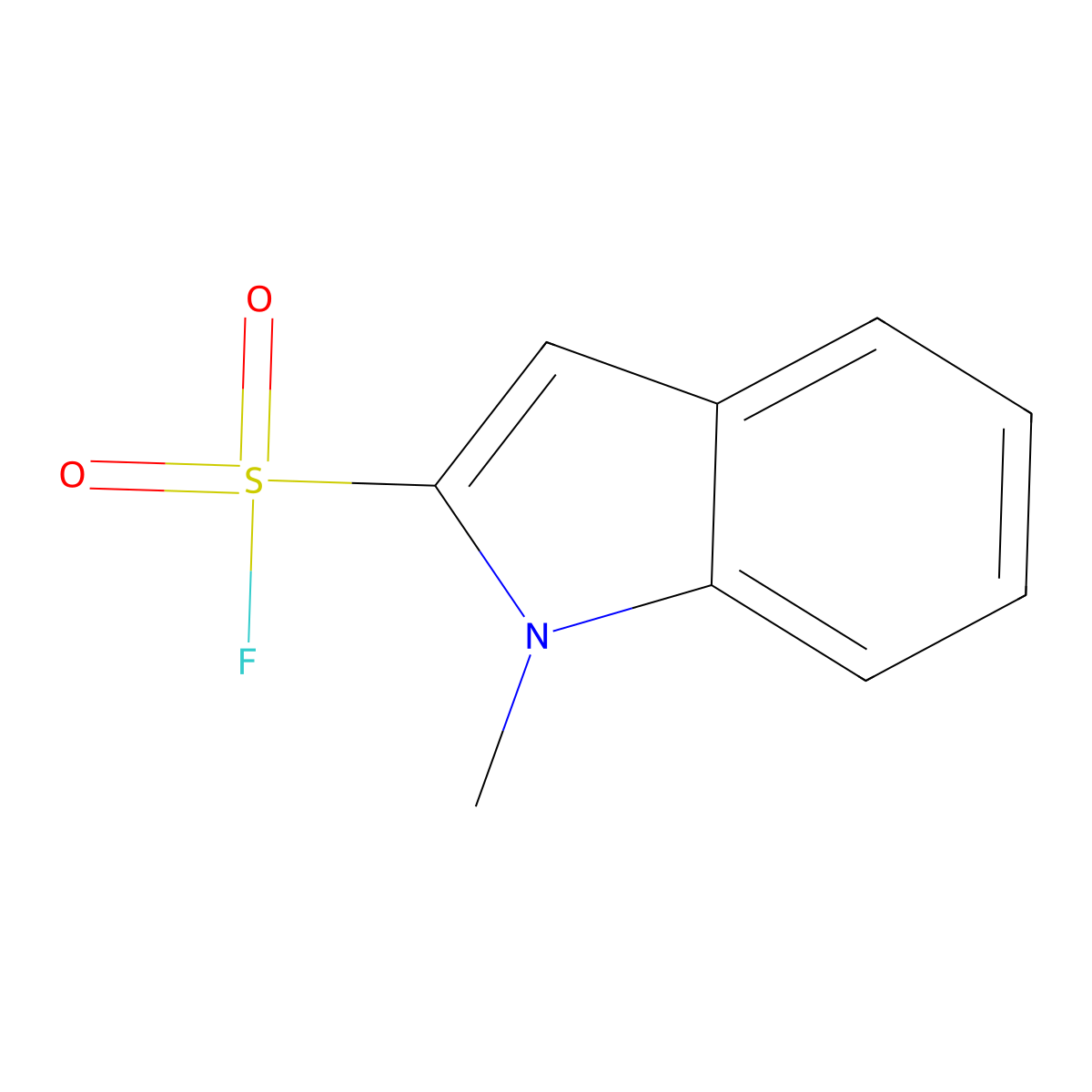1-methyl-1H-indole-2-sulfonyl fluoride molecular structure, CAS 1909305-10-7