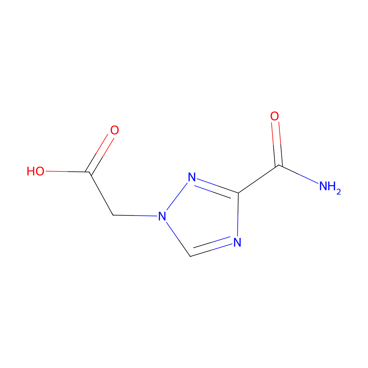 2-(3-carbamoyl-1H-1,2,4-triazol-1-yl)acetic acid molecular structure, CAS 1909305-19-6