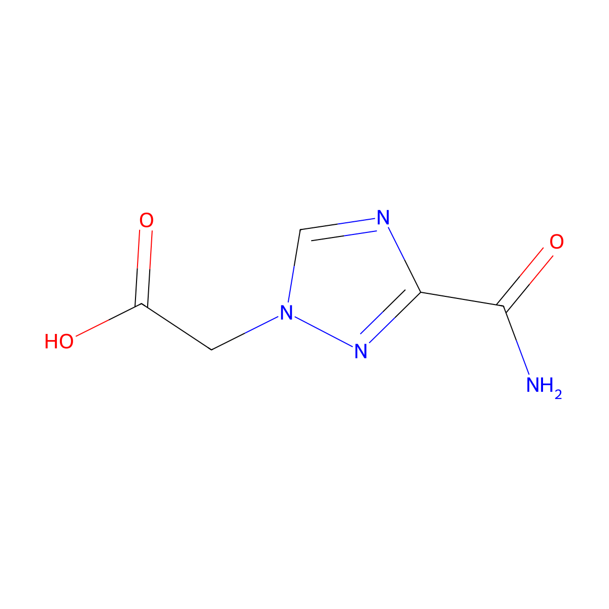 2-(3-carbamoyl-1H-1,2,4-triazol-1-yl)acetic acid molecular structure, CAS 1909305-19-6