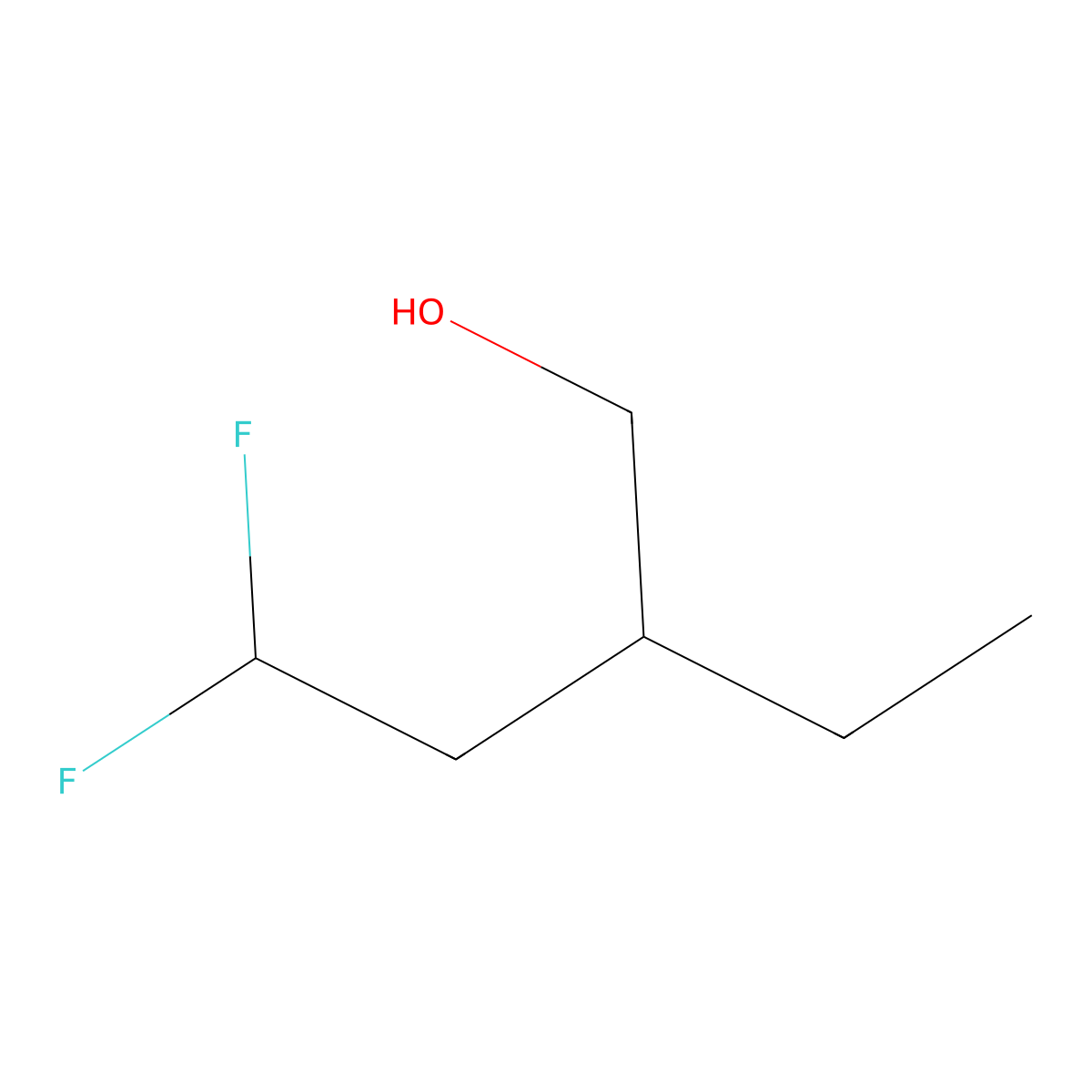 2-Ethyl-4,4-difluorobutan-1-ol molecular structure, CAS 1909305-27-6