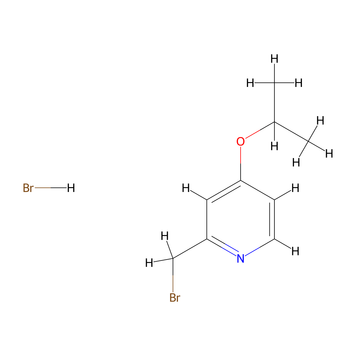 2-(Bromomethyl)-4-(propan-2-yloxy)pyridine hydrobromide molecular structure, CAS 1909305-32-3