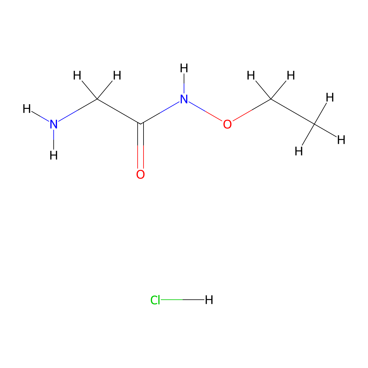 2-amino-N-ethoxyacetamide hydrochloride molecular structure, CAS 1909305-35-6