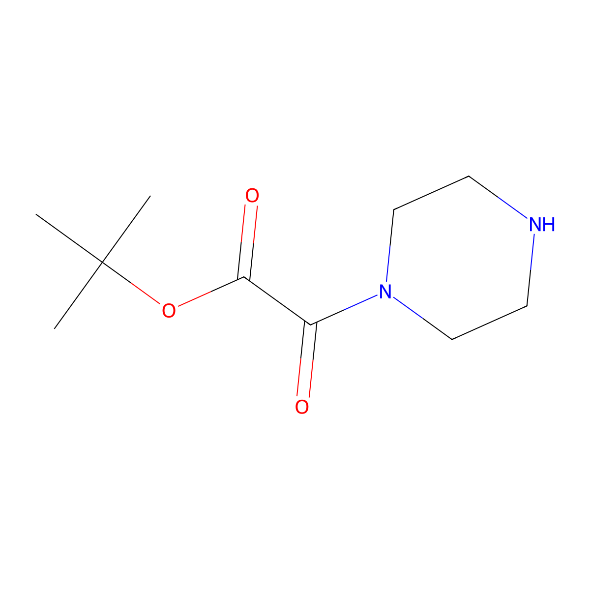 Tert-butyl 2-oxo-2-(piperazin-1-yl)acetate molecular structure, CAS 1909305-39-0