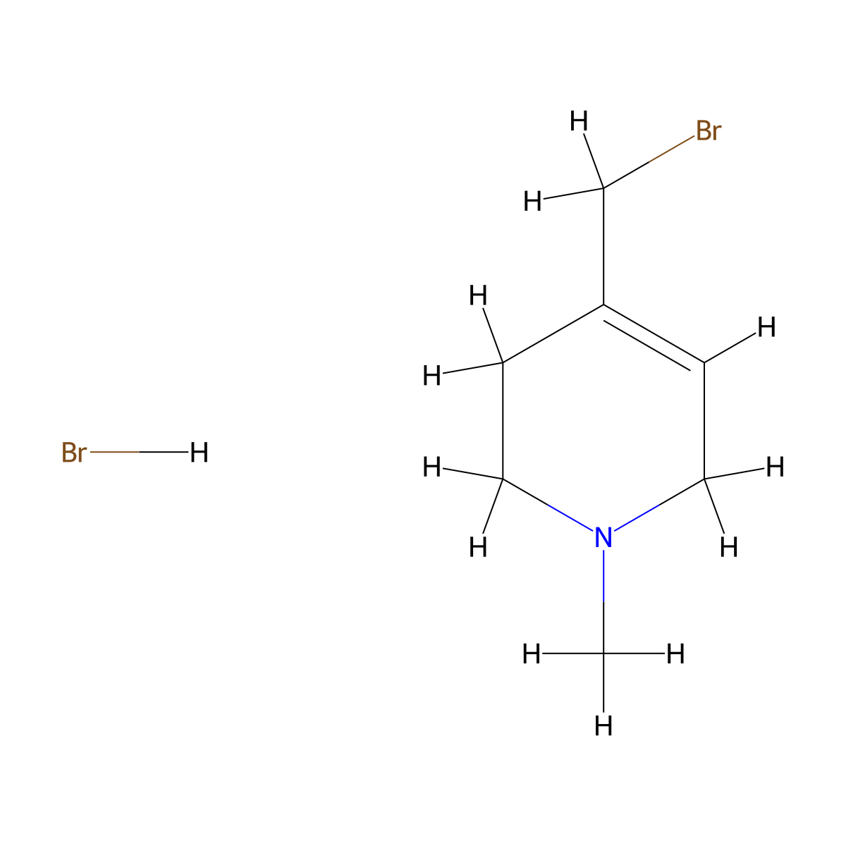 4-(Bromomethyl)-1-methyl-1,2,3,6-tetrahydropyridine hydrobromide molecular structure, CAS 1909305-40-3