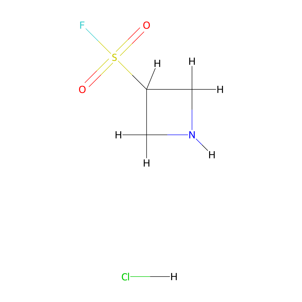 Azetidine-3-sulfonyl fluoride hydrochloride molecular structure, CAS 1909305-42-5
