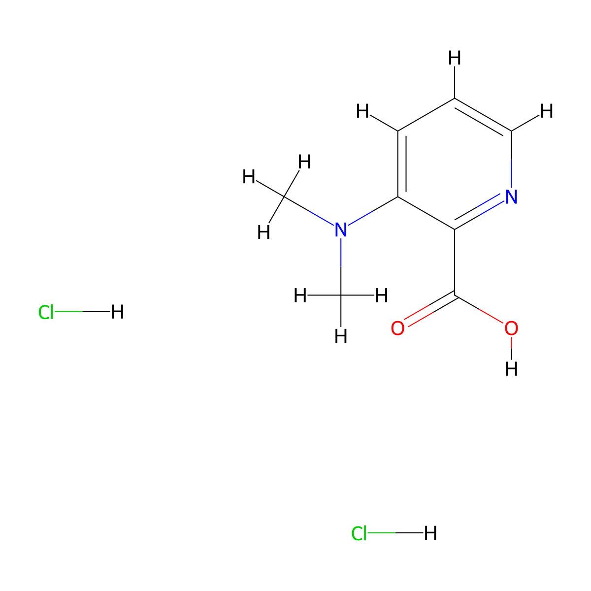3-(Dimethylamino)pyridine-2-carboxylic acid dihydrochloride molecular structure, CAS 1909305-67-4