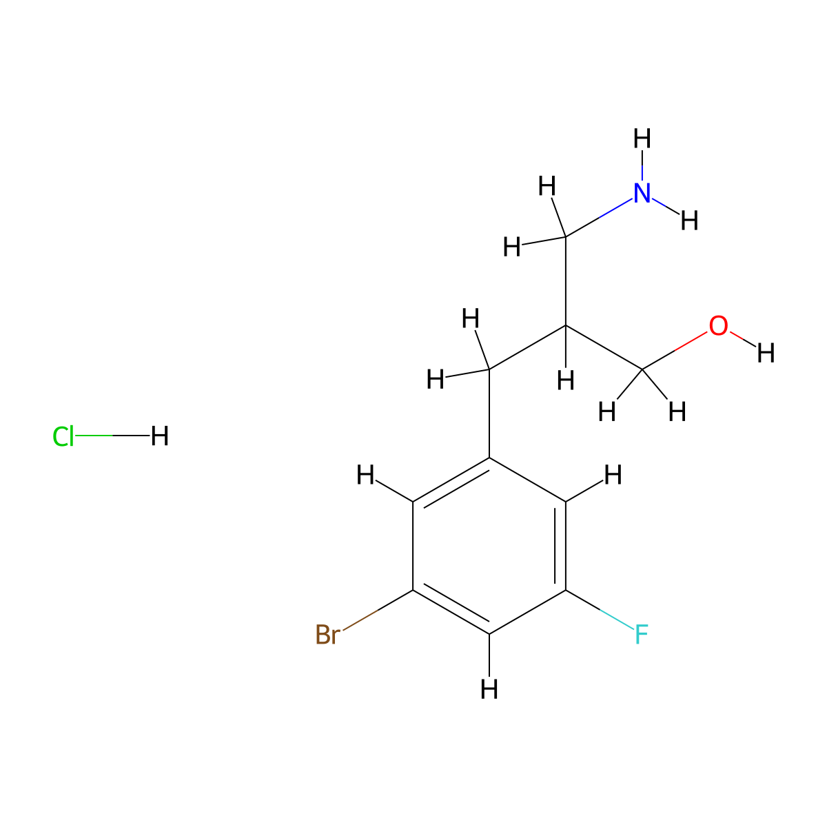 3-Amino-2-[(3-bromo-5-fluorophenyl)methyl]propan-1-ol hydrochloride molecular structure, CAS 1909305-76-5