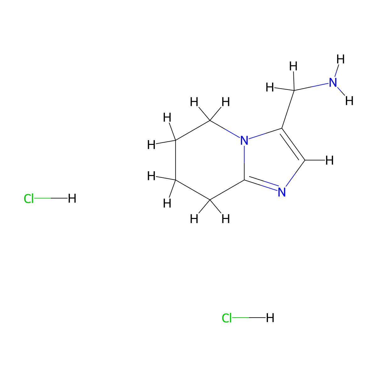 {5H,6H,7H,8H-imidazo[1,2-a]pyridin-3-yl}methanamine dihydrochloride molecular structure, CAS 1909305-84-5