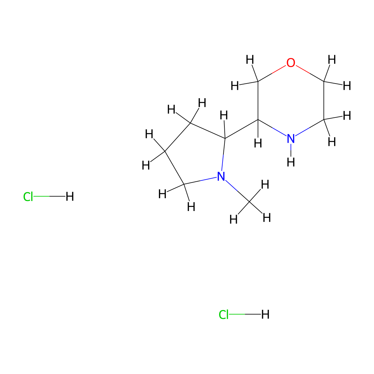 3-(1-Methylpyrrolidin-2-yl)morpholine dihydrochloride molecular structure, CAS 1909305-88-9