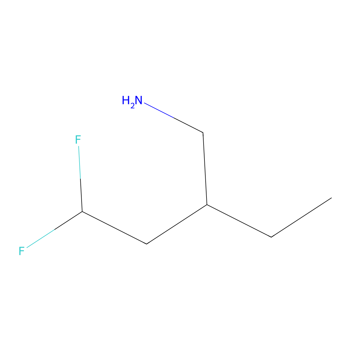 3-(Aminomethyl)-1,1-difluoropentane molecular structure, CAS 1909305-90-3