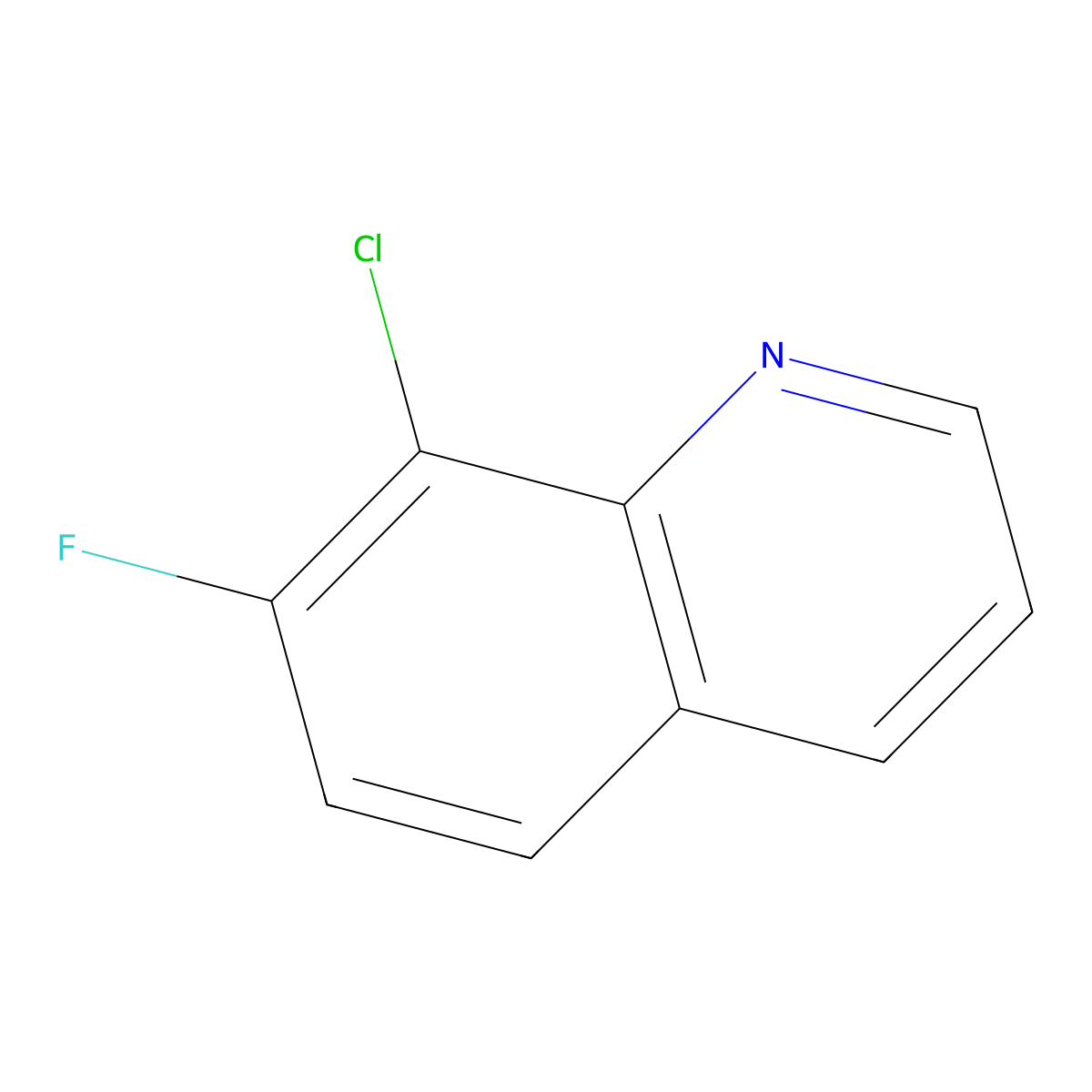 8-Chloro-7-fluoroquinoline molecular structure, CAS 1909305-92-5