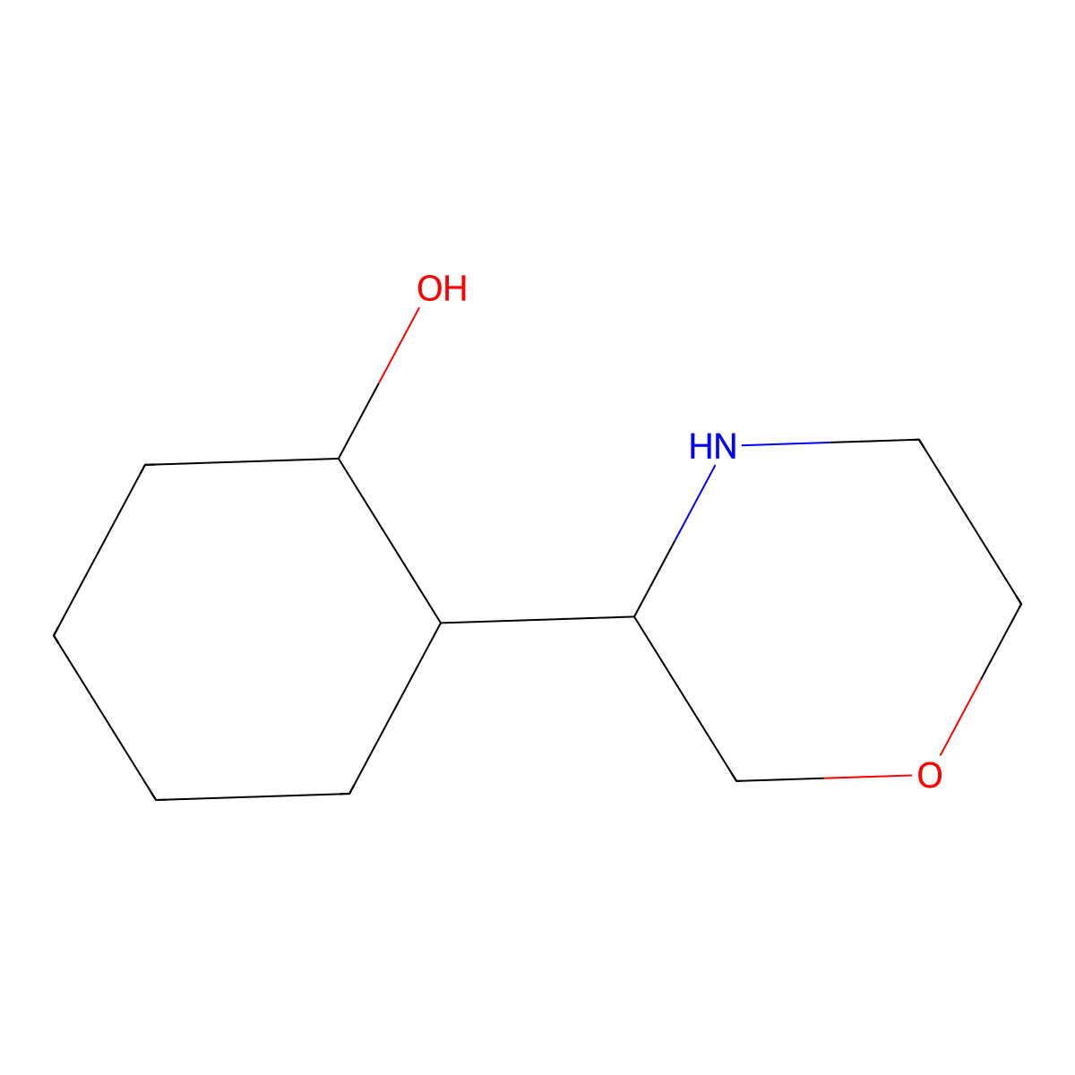 2-(Morpholin-3-yl)cyclohexan-1-ol molecular structure, CAS 1909306-01-9
