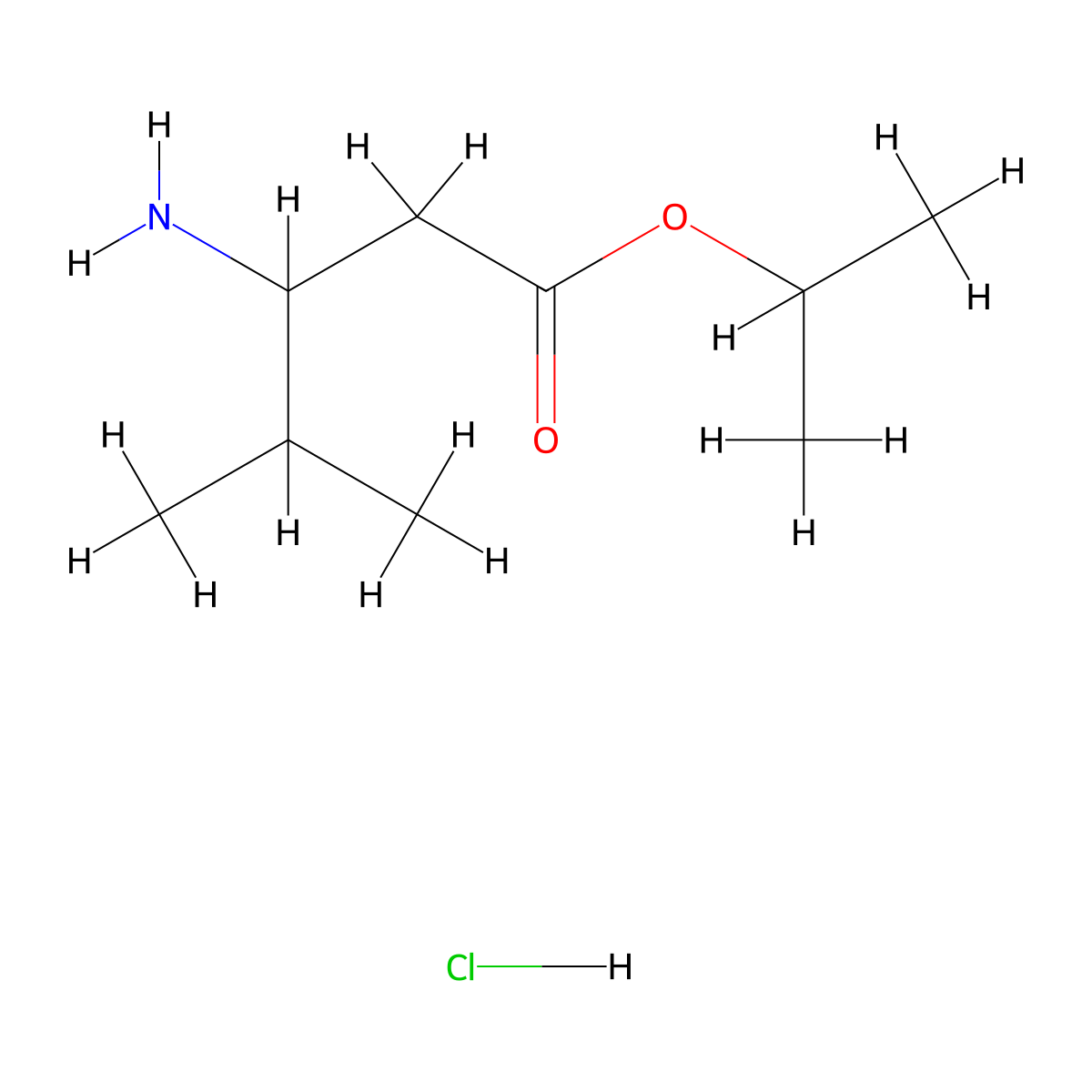 Propan-2-yl 3-amino-4-methylpentanoate hydrochloride molecular structure, CAS 1909306-11-1