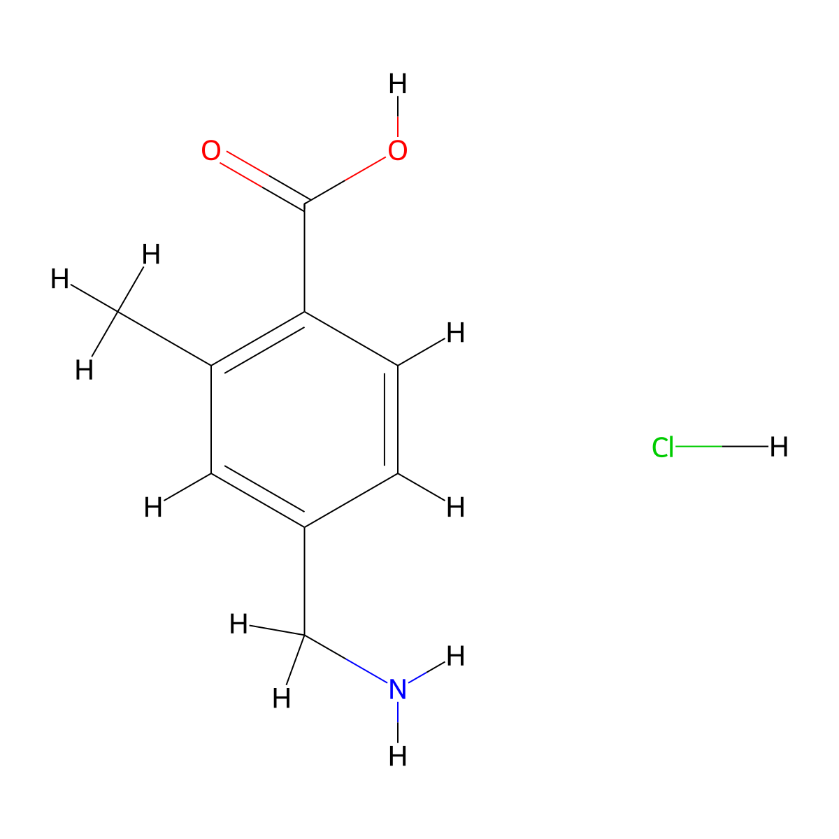 4-(Aminomethyl)-2-methylbenzoic acid hydrochloride molecular structure, CAS 1909306-16-6