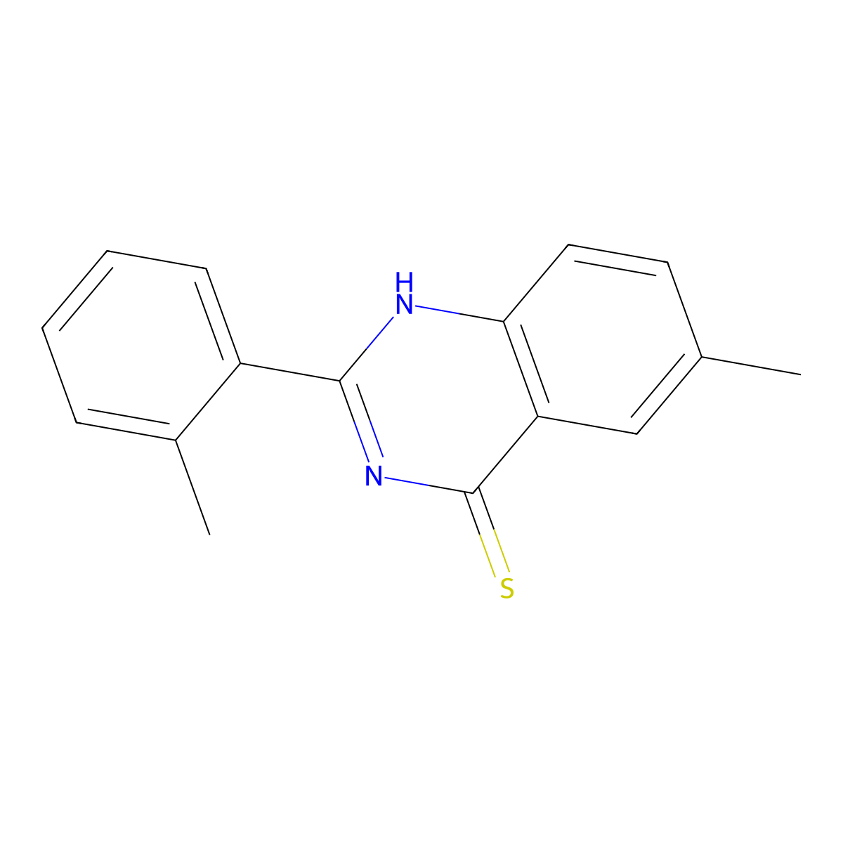 6-Methyl-2-(2-methylphenyl)quinazoline-4-thiol molecular structure, CAS 1909306-20-2