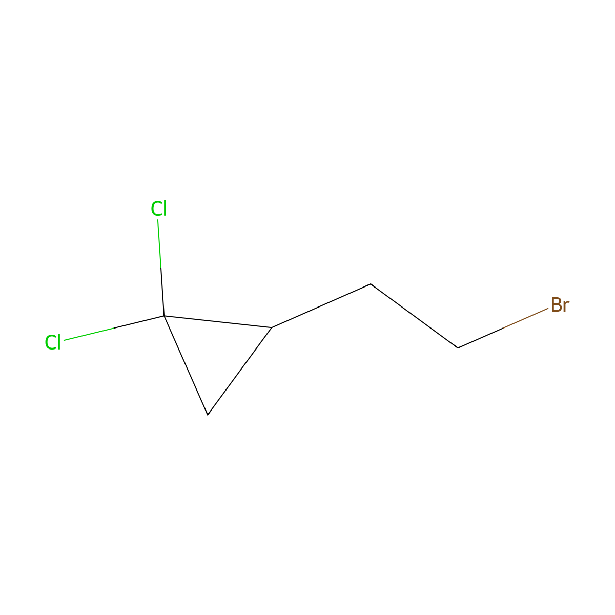 2-(2-Bromoethyl)-1,1-dichlorocyclopropane molecular structure, CAS 1909306-42-8
