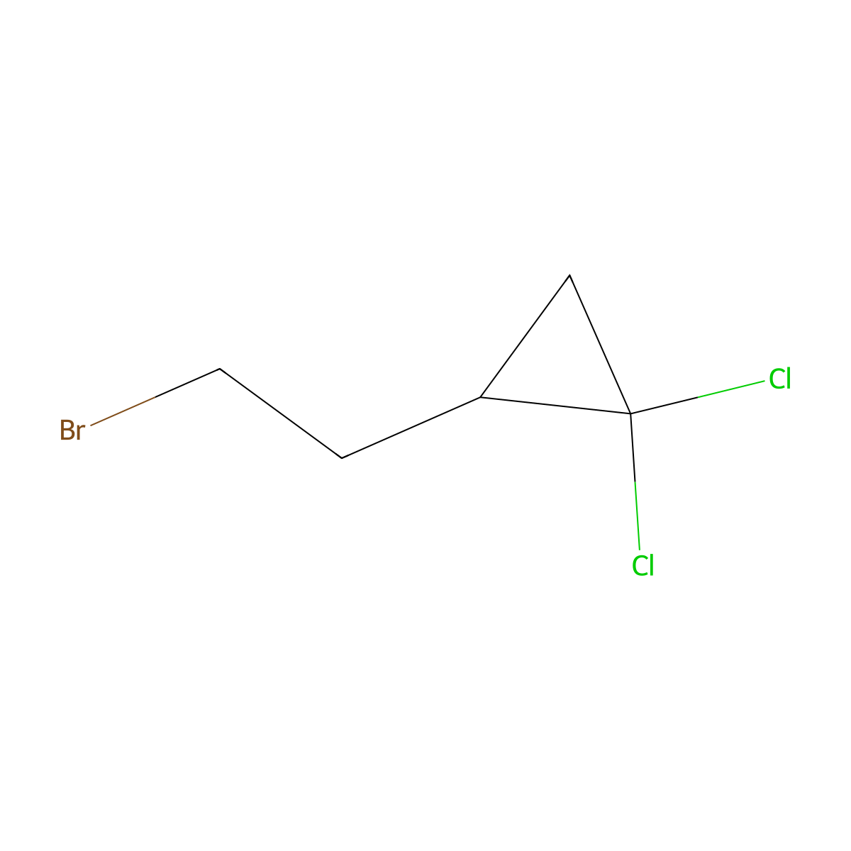 2-(2-Bromoethyl)-1,1-dichlorocyclopropane molecular structure, CAS 1909306-42-8