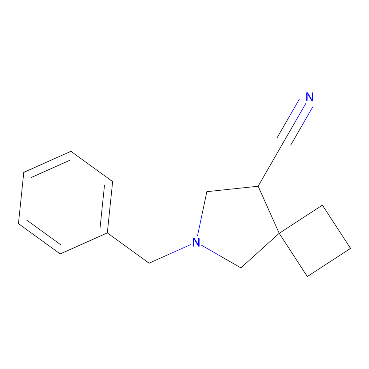 6-Benzyl-6-azaspiro[3.4]octane-8-carbonitrile molecular structure, CAS 1909306-45-1