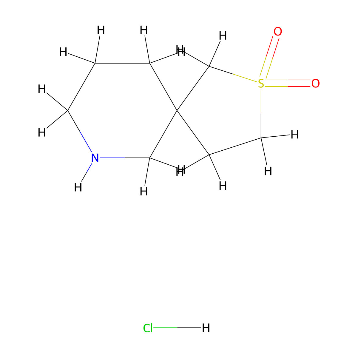 2Lambda6-thia-7-azaspiro(4.5)decane-2,2-dione hydrochloride molecular structure, CAS 1909306-48-4