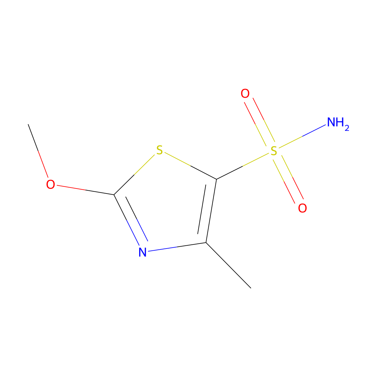 2-Methoxy-4-methyl-1,3-thiazole-5-sulfonamide molecular structure, CAS 1909306-52-0
