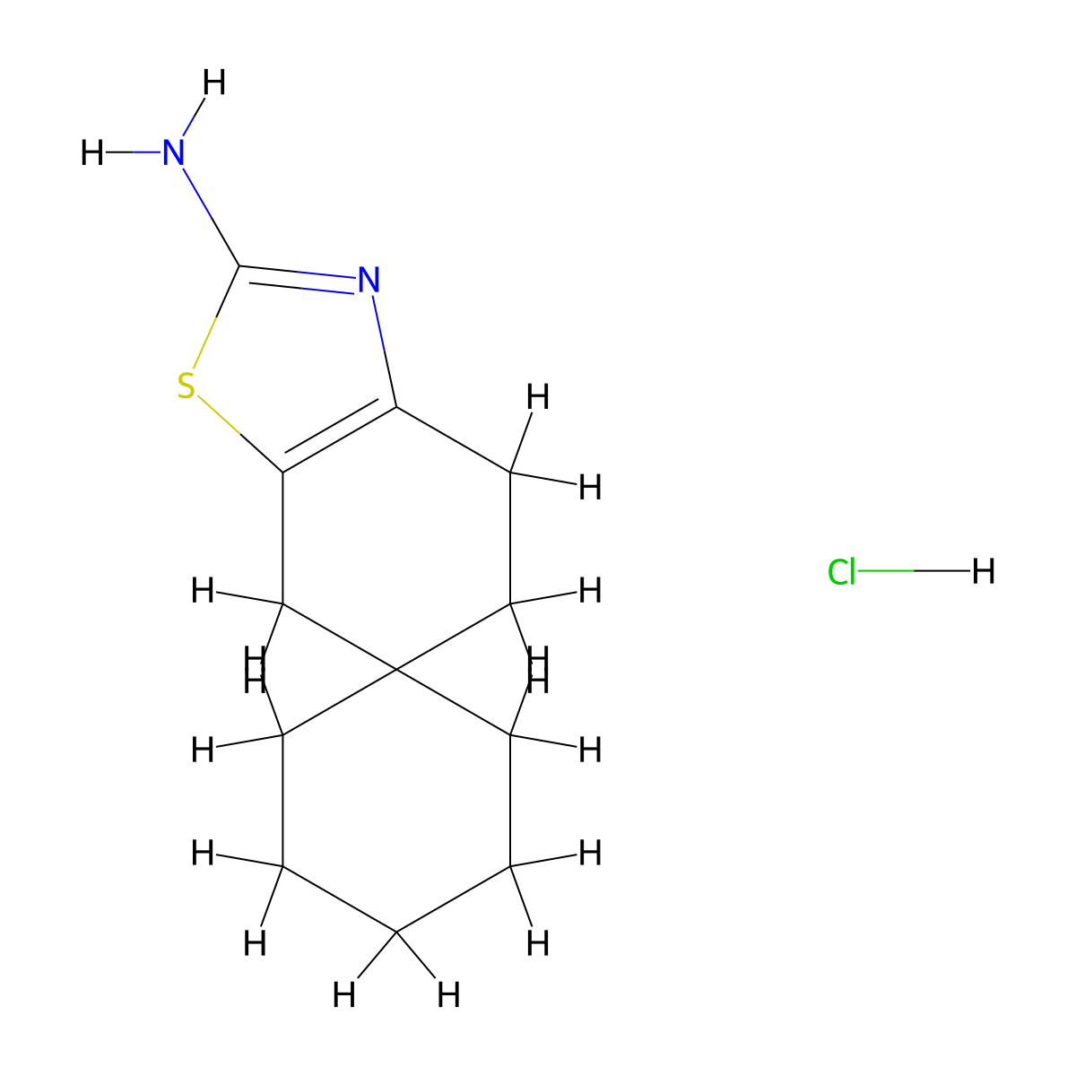 5,7-dihydro-4H-spiro[1,3-benzothiazole-6,1'-cyclohexane]-2-amine hydrochloride molecular structure, CAS 1909306-54-2