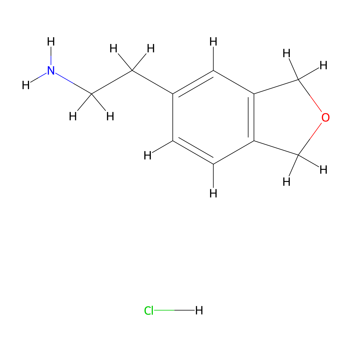 2-(1,3-Dihydro-2-benzofuran-5-yl)ethan-1-amine hydrochloride molecular structure, CAS 1909306-56-4