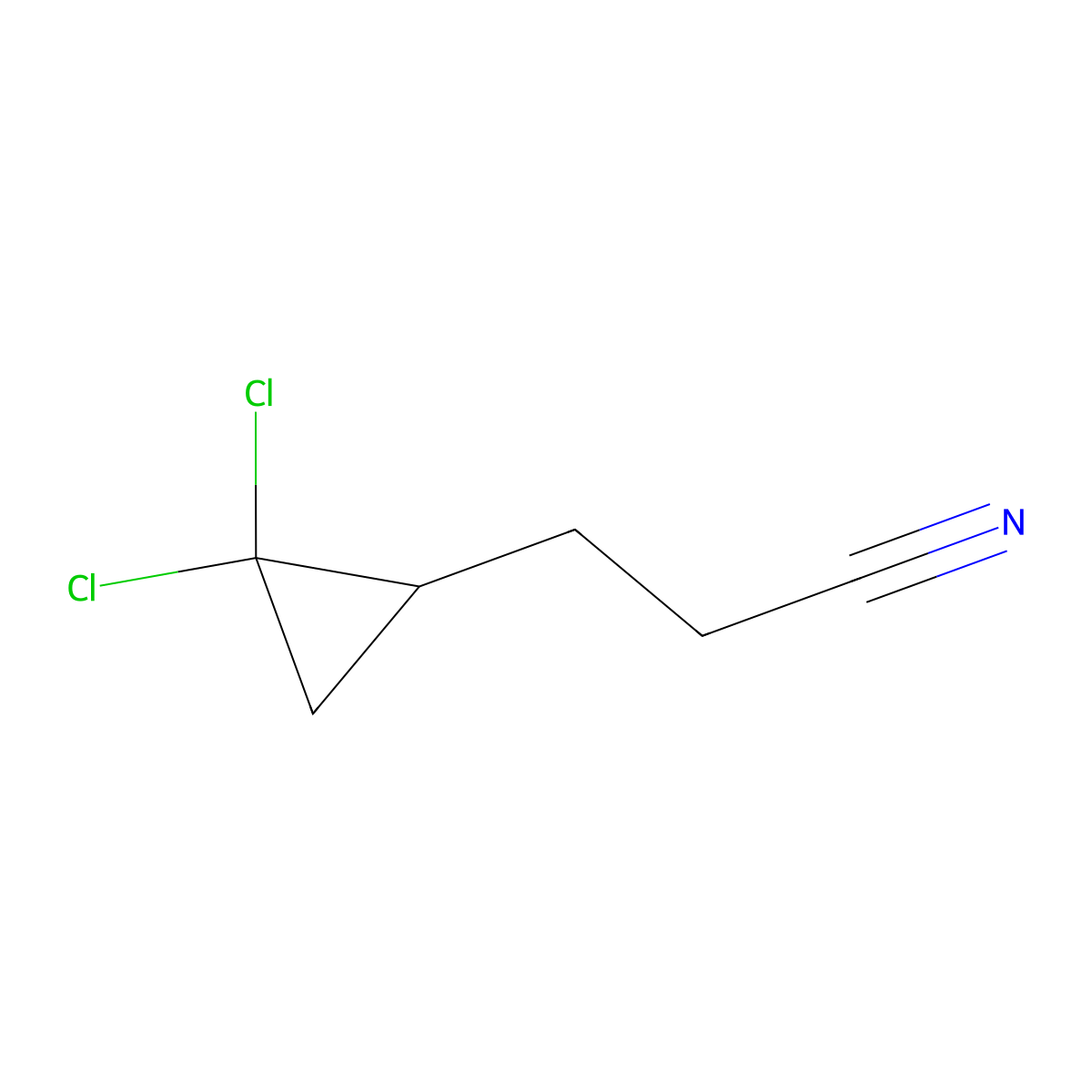 3-(2,2-Dichlorocyclopropyl)propanenitrile molecular structure, CAS 1909308-34-4