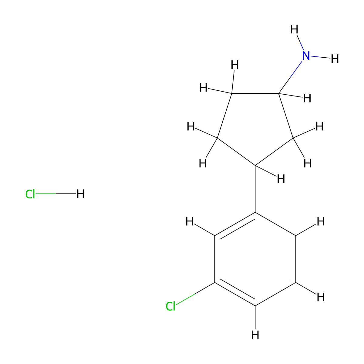 3-(3-Chlorophenyl)cyclopentan-1-amine hydrochloride molecular structure, CAS 1909308-41-3