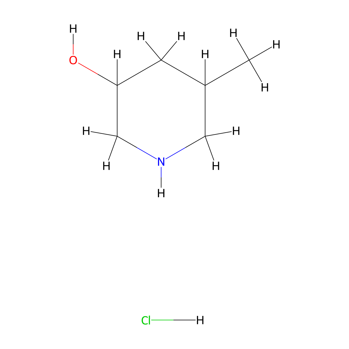 5-Methylpiperidin-3-ol hydrochloride molecular structure, CAS 1909308-45-7