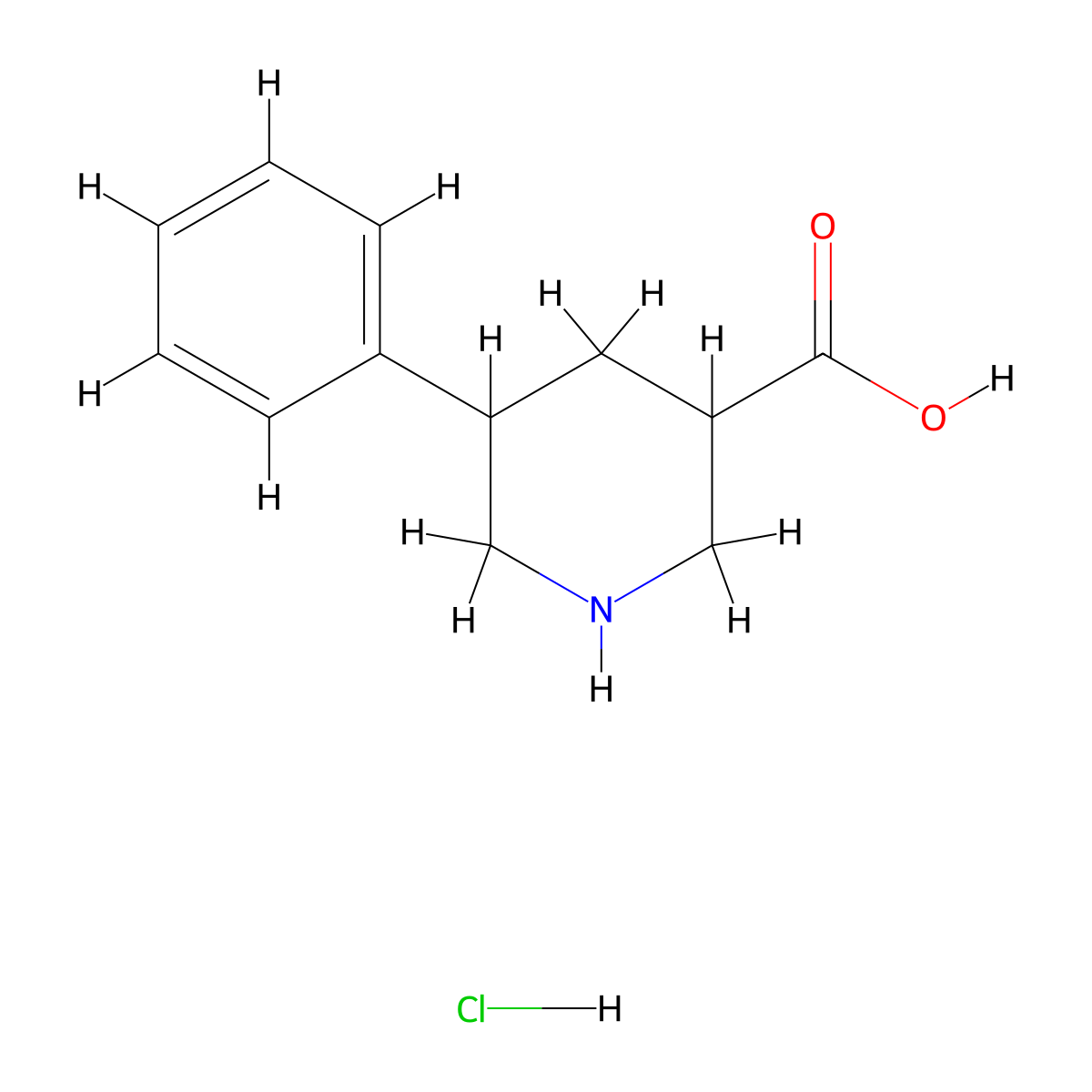 5-Phenylpiperidine-3-carboxylic acid hydrochloride molecular structure, CAS 1909308-47-9