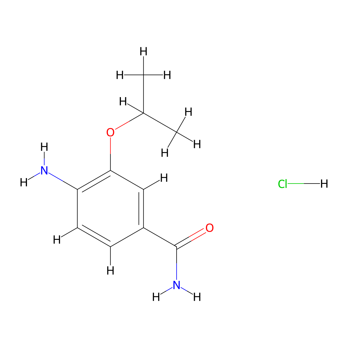 4-Amino-3-(propan-2-yloxy)benzamide hydrochloride molecular structure, CAS 1909308-58-2